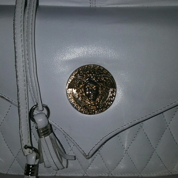 White Drawstring Purse - Picture 2 of 4